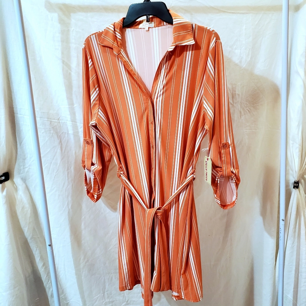 STELLA TWEED Shirt Style Dress XL